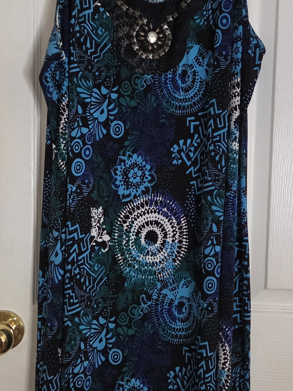 Vintage 1990' Plus Size Jacklyn Smith Embellished Sleeveless Dress